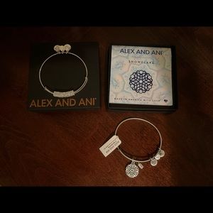 Alex & Ani Snowflake Bracelet and Crystal Bracelet